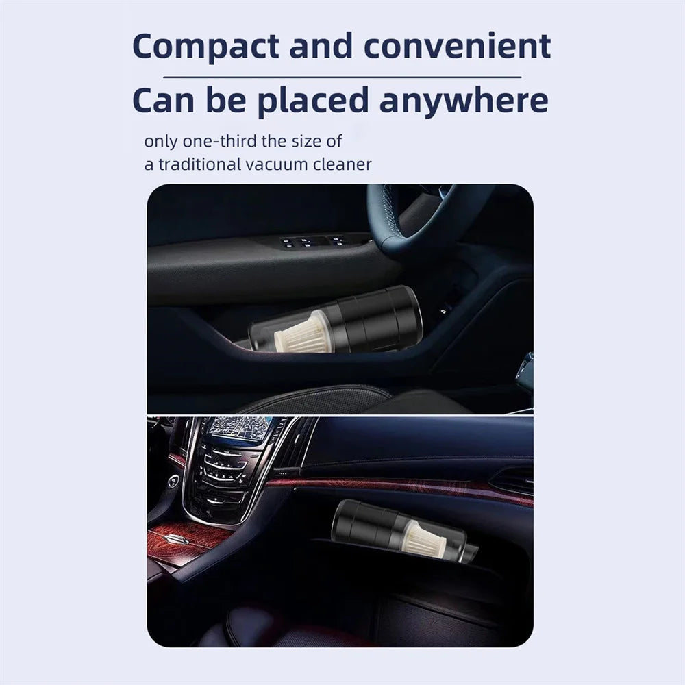 Portable mini vaccum cleaner for desk, car & home cleaning