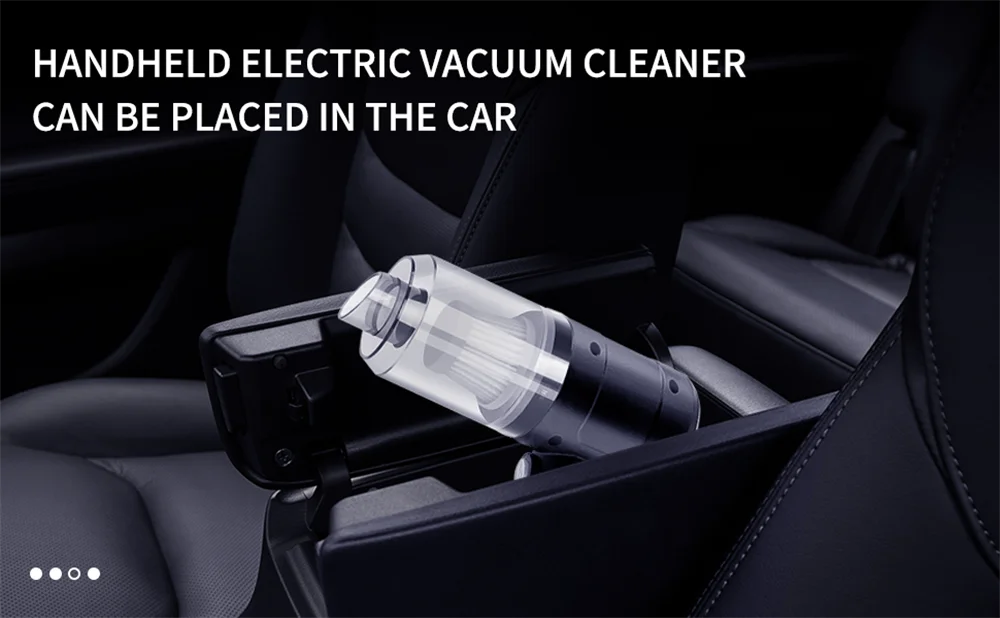 Portable mini vaccum cleaner for desk, car & home cleaning