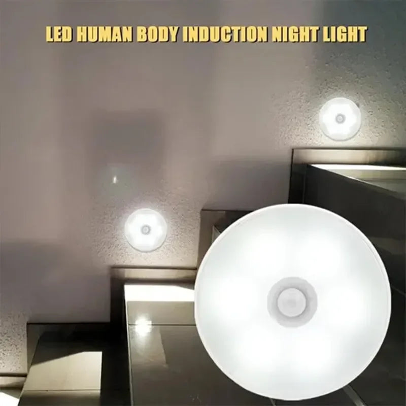 Motion Sensor Light Led USB NightLights Rechargeable Lamp for Bedroom Staircase Hallway Wardrobe Cupboard Lighting