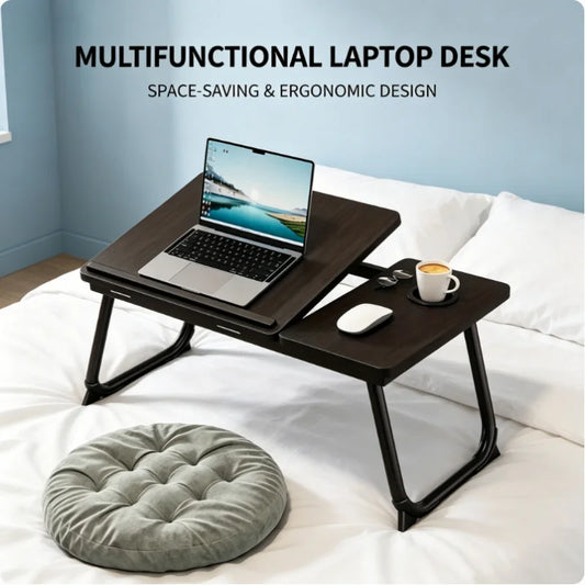 Foldable Laptop Desk for Bed Student Dormitory Bedside Table Portable Multifunctional Study Writing Working Desk for Home