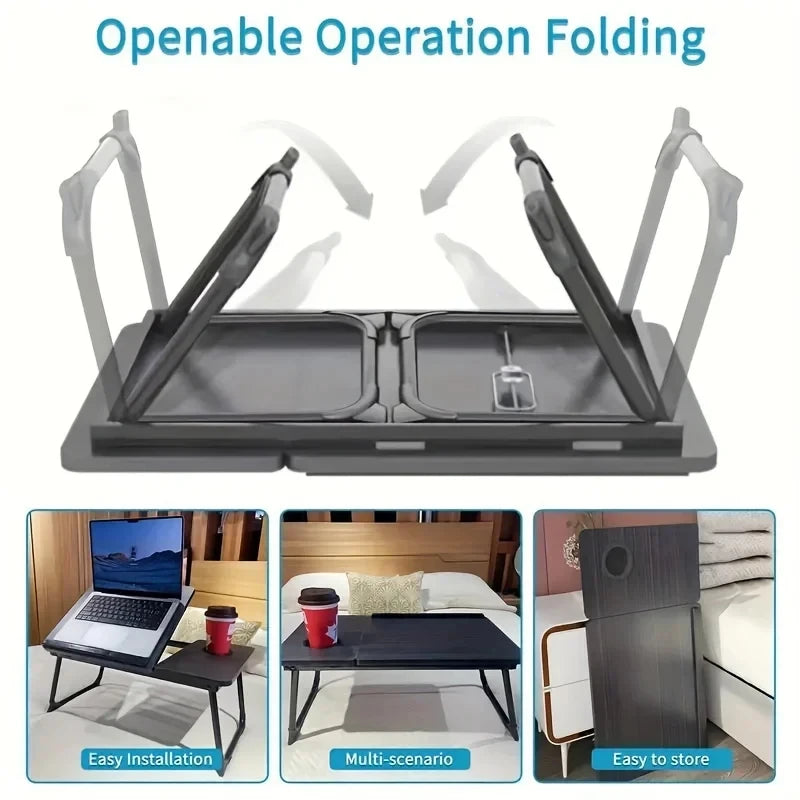 Foldable Laptop Desk for Bed Student Dormitory Bedside Table Portable Multifunctional Study Writing Working Desk for Home